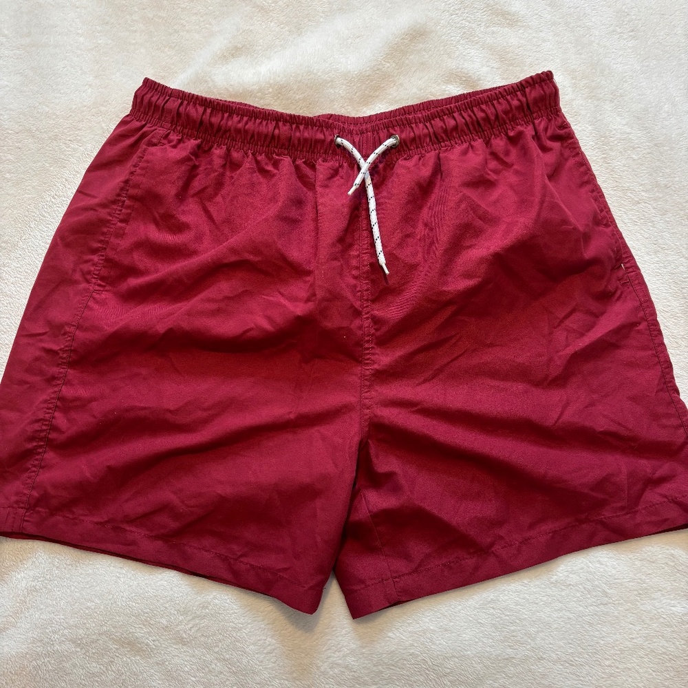 Red swim trunks